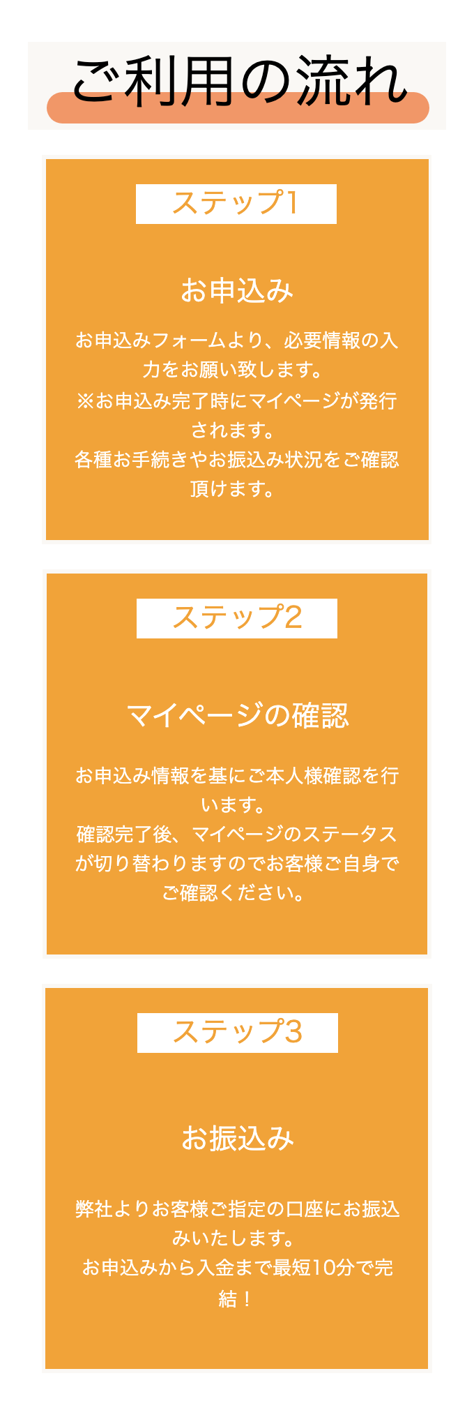 ペイチェン公式サイトのご利用の流れ